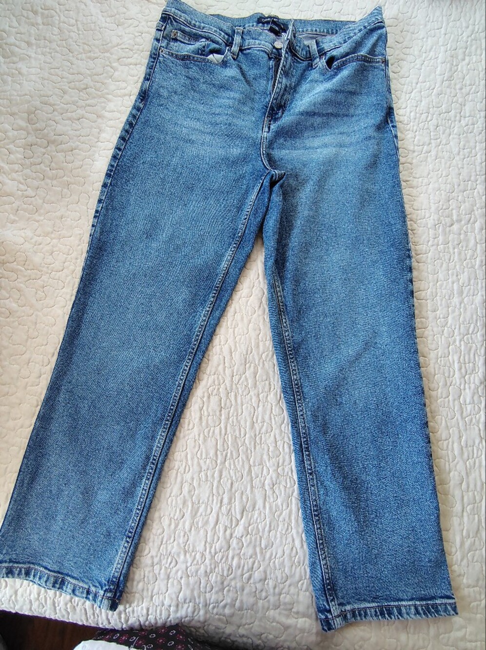 Calvin Klein Straight-Leg Blue Jeans Size 14.